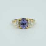 Spinel and Moissanite Ring - One of a Kind - Wisteria