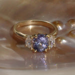 Spinel and Moissanite Ring - One of a Kind - Wisteria